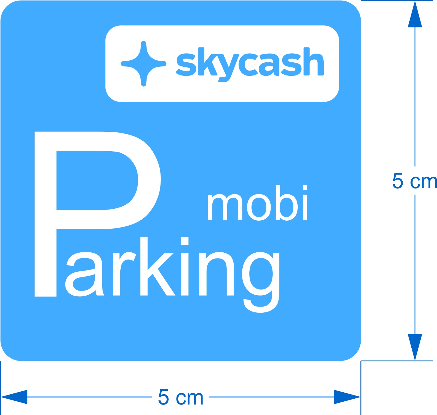 Naklejka parkingowa MOBI PARKING skycash szybę 5cm Stan opakowania oryginalne
