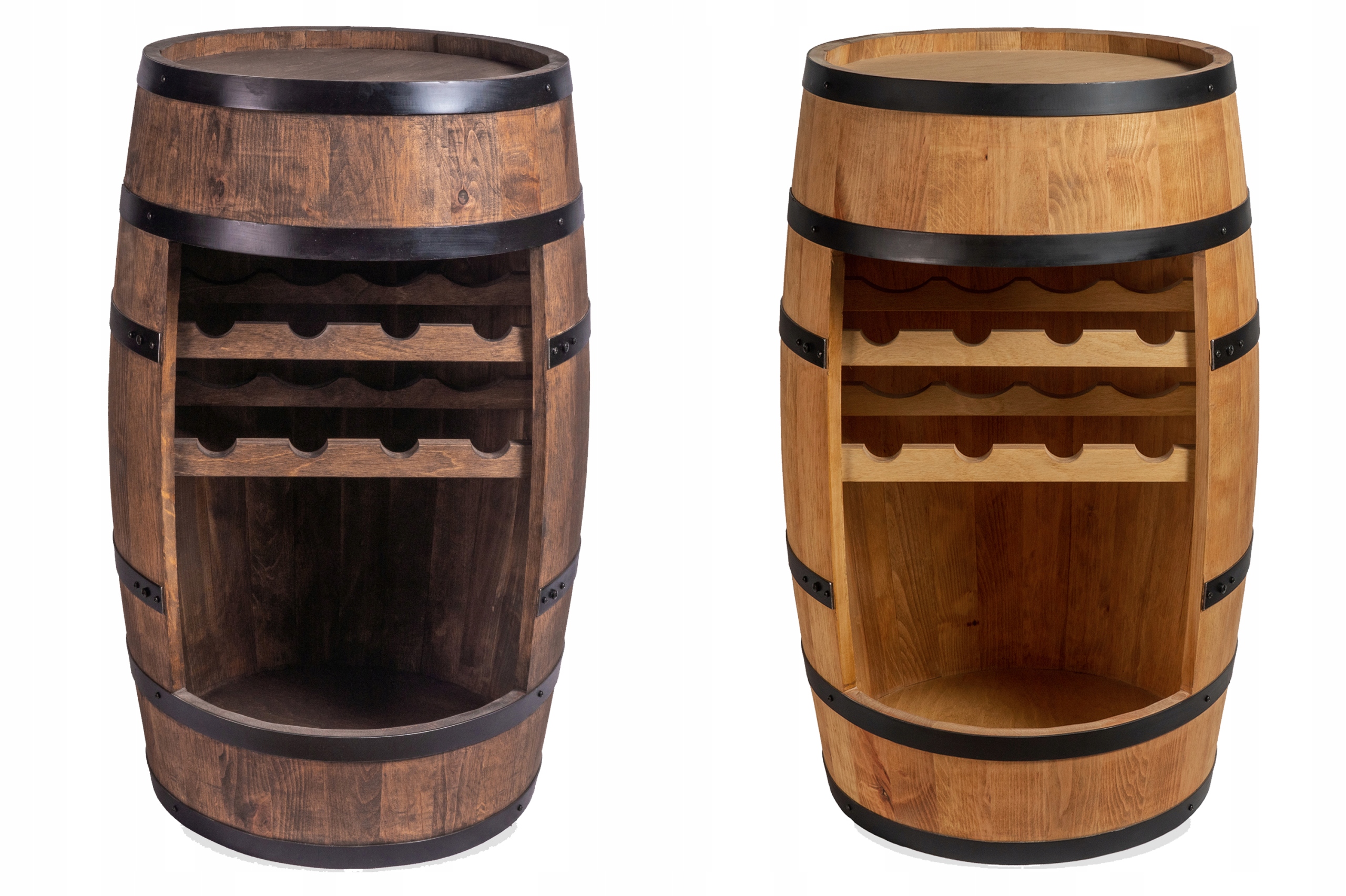 Drewniany barek na wino - Barek z beczki - minibar Kod producenta 3HD - DĄB