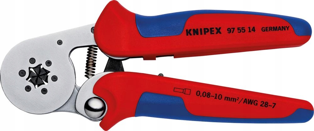 Pákové kleště na lisování 0,08-10 mm 180 mm 97 55 14 Knipex