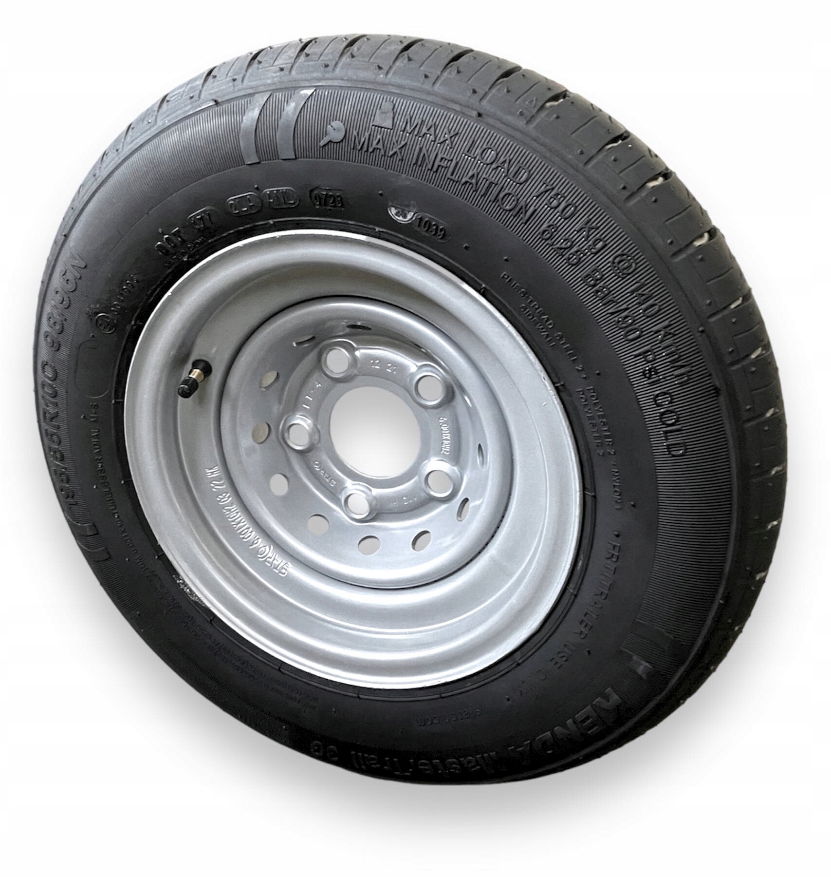 Kolečko pro přívěs přívěsu odtahového vozu 195/55 10C 5x112 nákladní silné zásoby