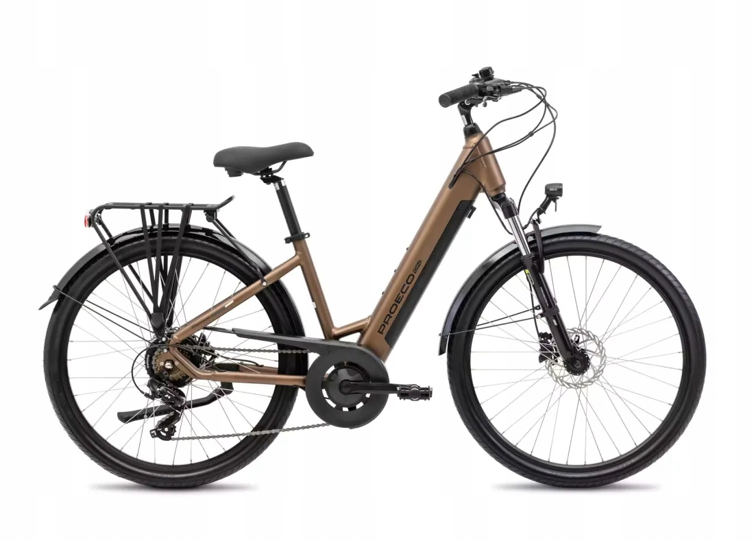 Rower elektryczny Proeco Wave An 1.0 26 504WH Brązowy S16''