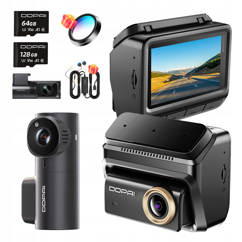 Kamera Ddpai Videorekordér Z90 Pro 4K Hdr Přední MINI3X Zadní Sada