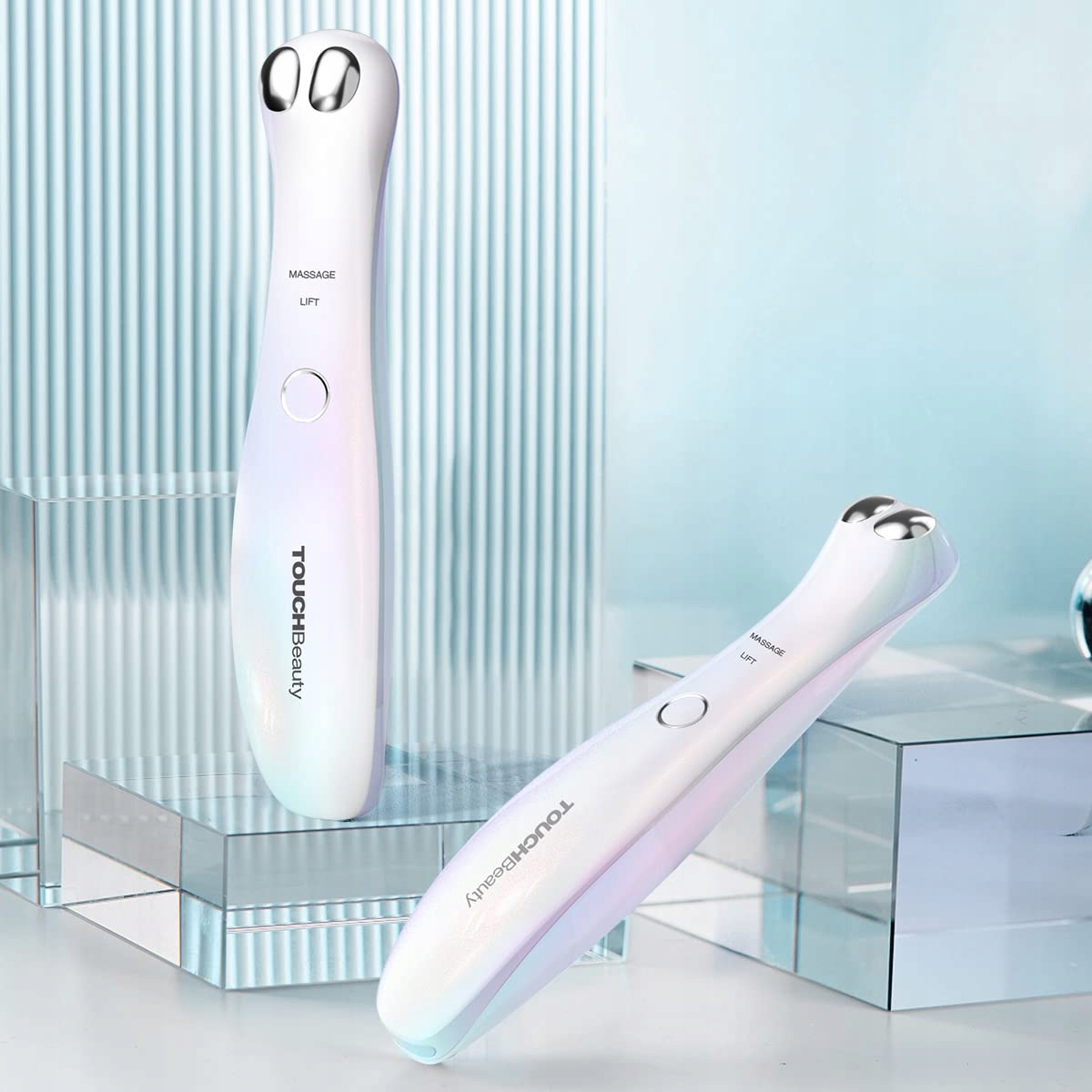 Masážní Přístroj na oči Ems TOUCHBeauty AG-1883 Bílý Vyhřívání Vibrace