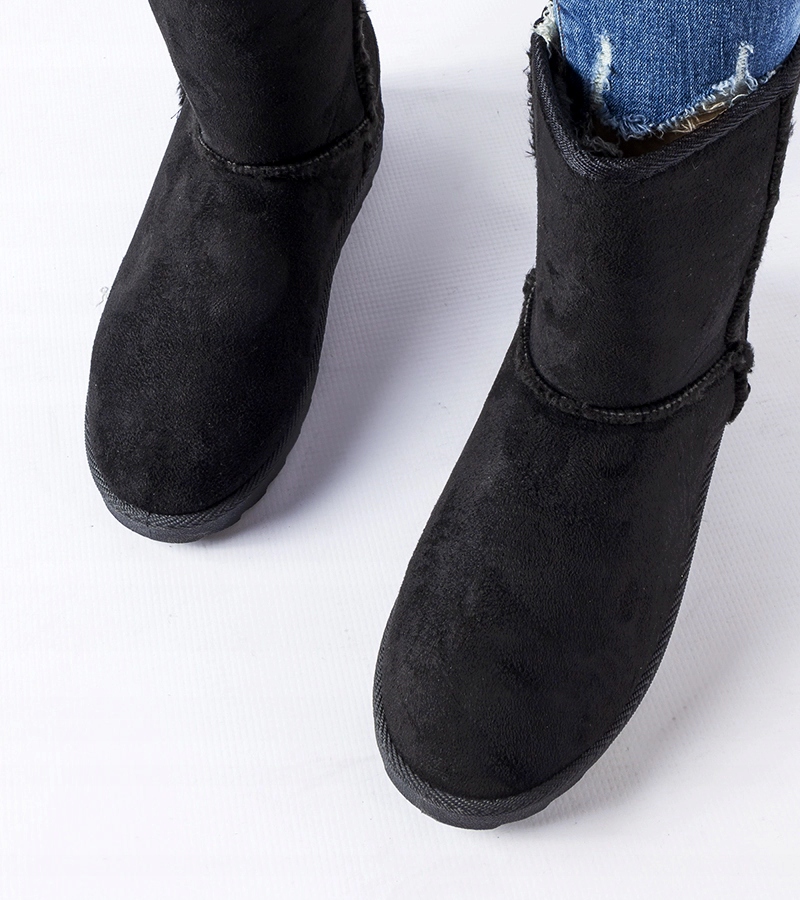 Czarne ocieplane śniegowce 25621 36 Marka bez marki