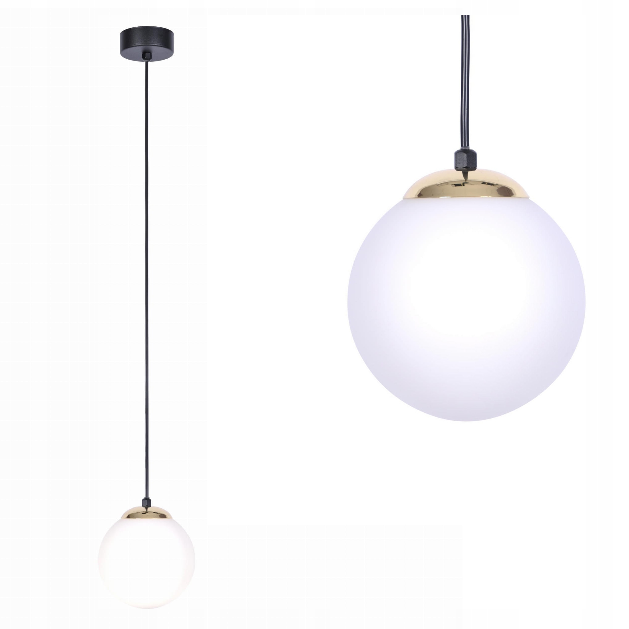 Závěsná lampa Isla skleněná mléčná kulička závit E14 K-4910 Kaja