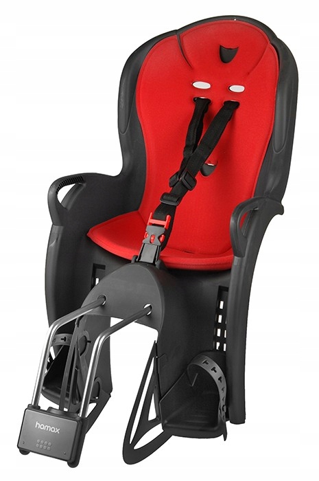 Fotelik rowerowy Hamax Kiss czarny czerw.wyściółka rama 2017