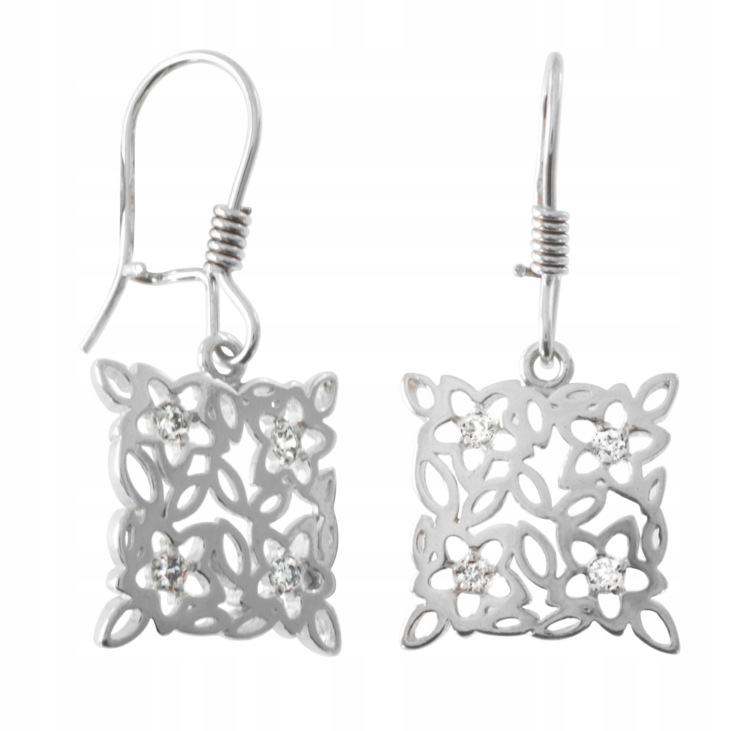 Stříbrné Náušnice S Květinami Na Pohyblivém Biglu Ryzost 925