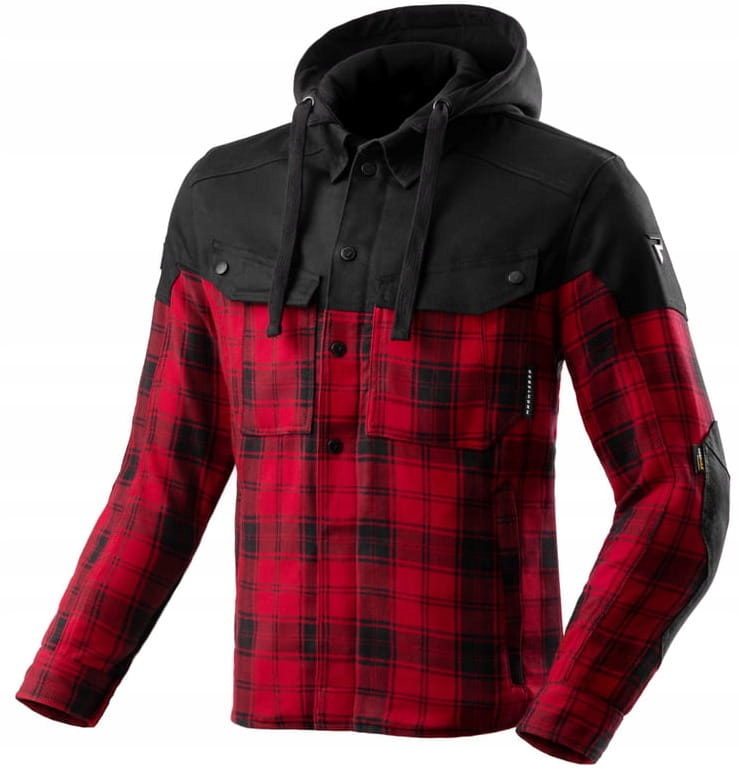 Rebelhorn Shifter Black Red Pánska Textilná Motocyklová Bunda Červená