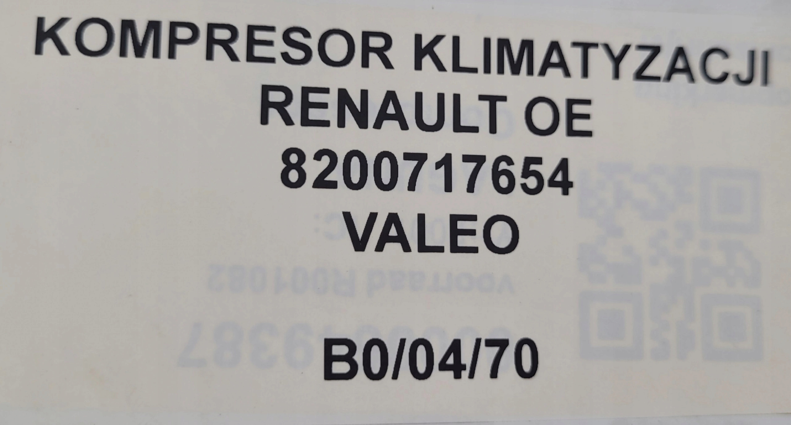 kompresor klimatizaci RENAULT OE 8200717654