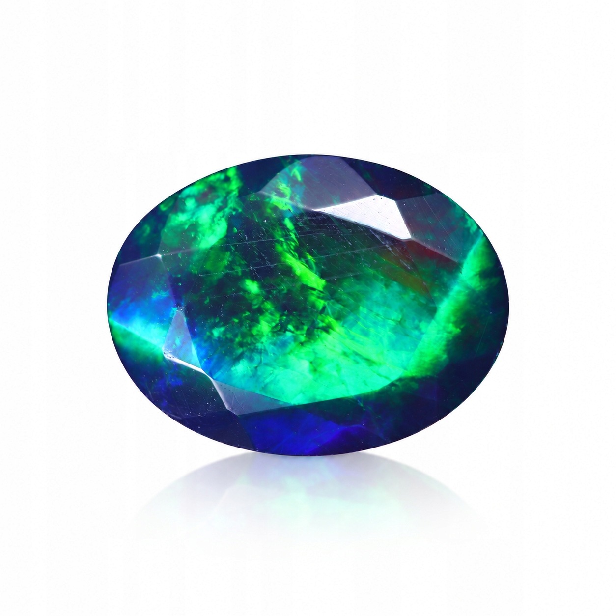 Přírodní opál černý 1.32 ct Ovál Etiopie certifikát Wbd