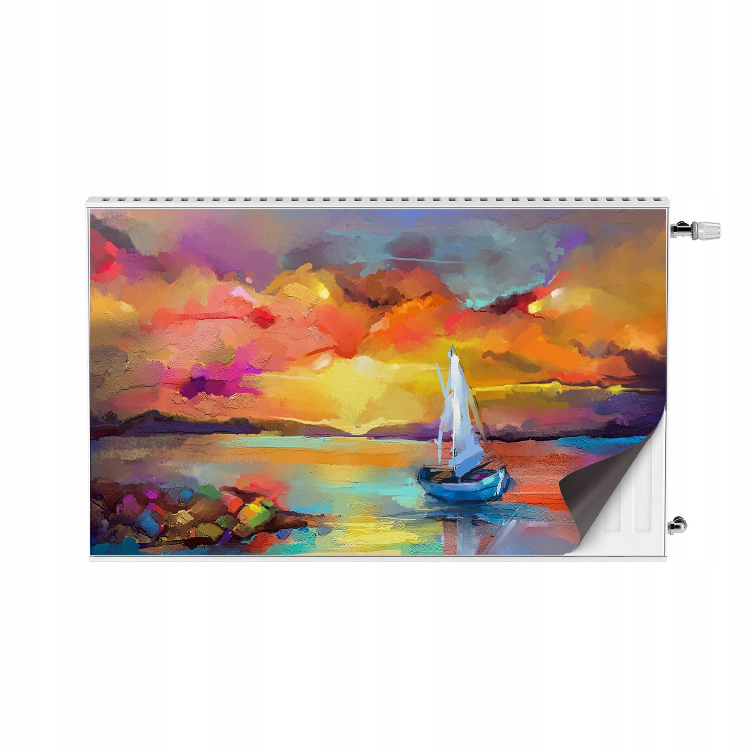 Magnetická krytka na radiátor Loď abstrakce