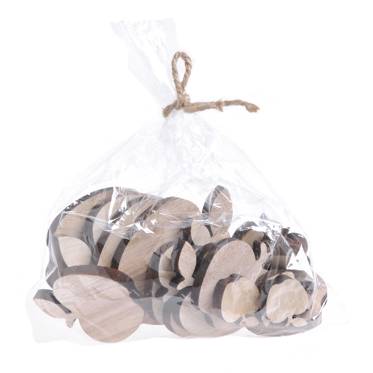 Drewniane wykrawanki - koniki na biegunach białe mix - 2,5cm - 7cm,  18szt    129CAN7827W — 12