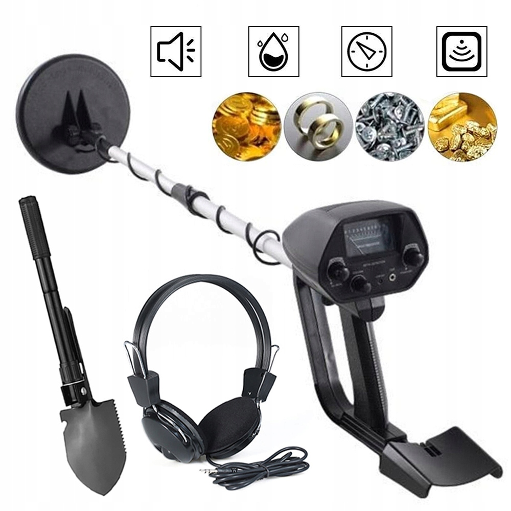 Detektor Kovů Detektor Kovu Se Sluchátky Lopatou 2 Aku
