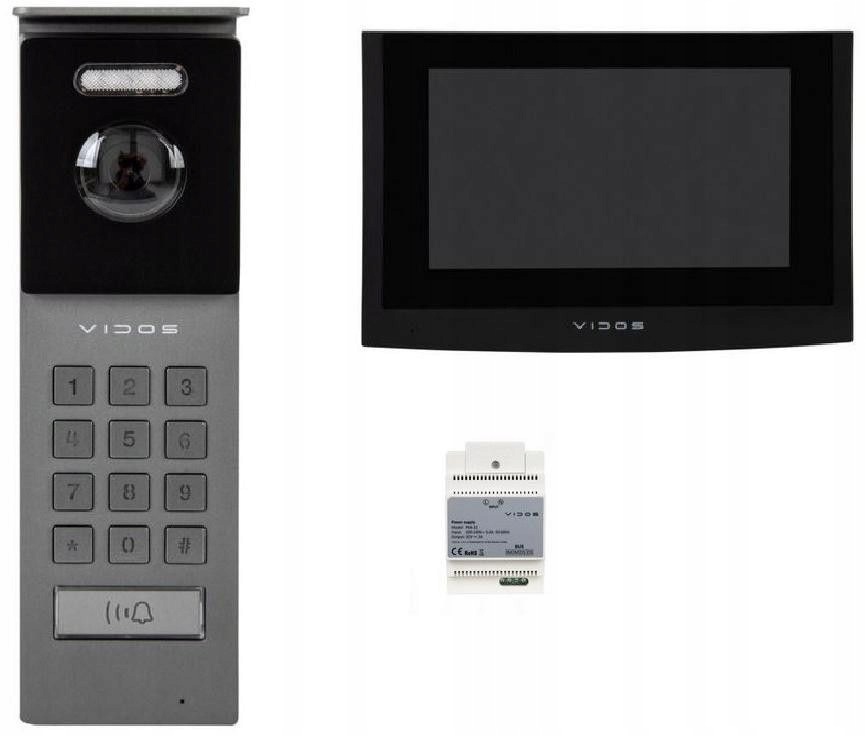 Wideodomofon Vidos 2IP S202 M200B-X 2 przejścia 7 cali