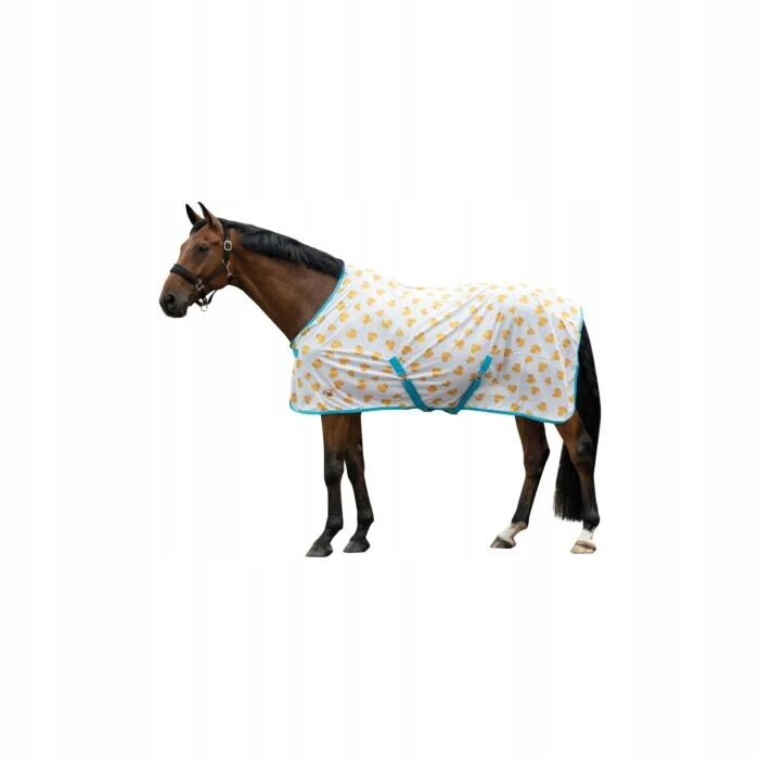 Derka dla konia siatkowa przeciw owadom Hkm Naples niebieska/żółta 135