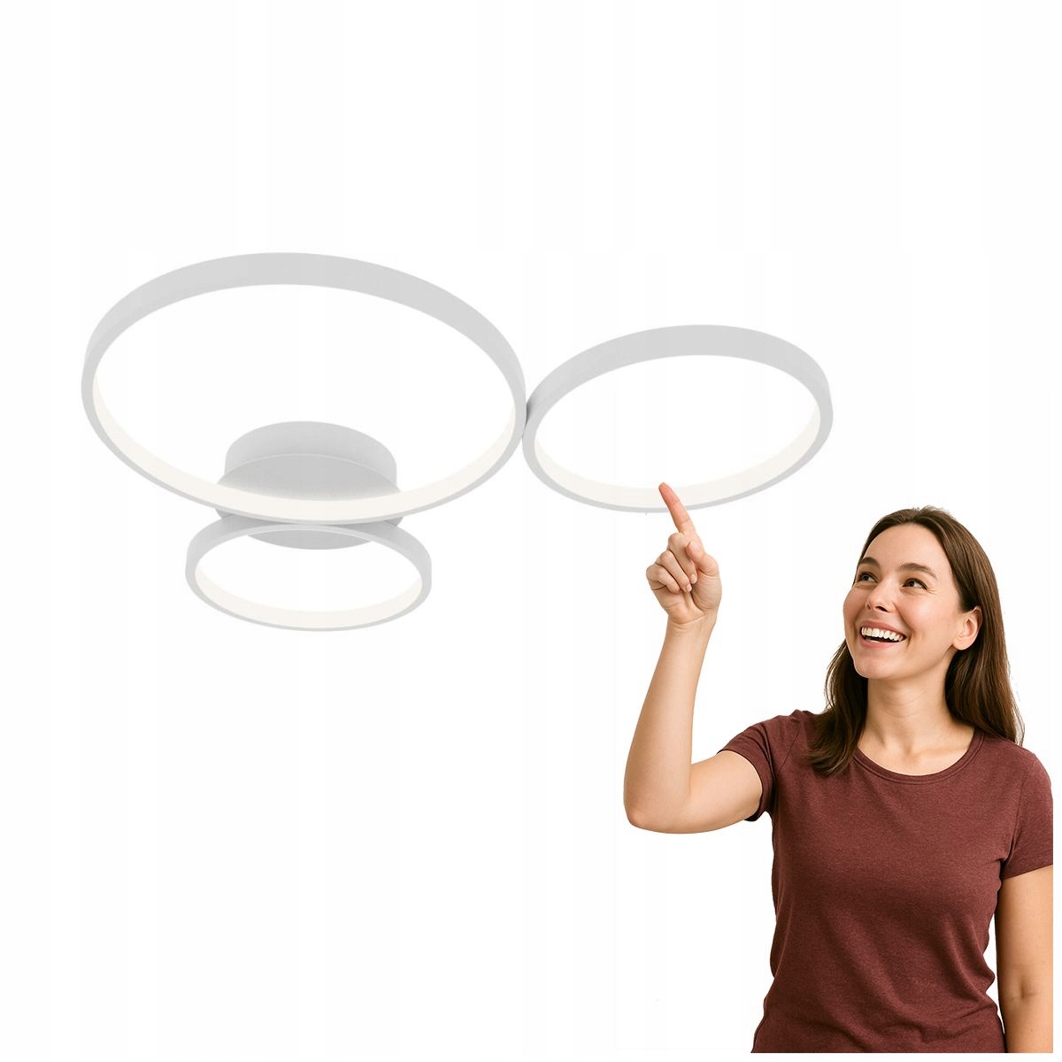 Moderná stropná Led lampa Maver 40W čierna Italux