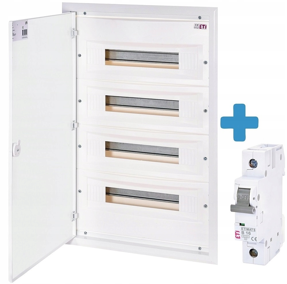 Eti rozdzielnica podtynkowa 4x18 ERP18-4 drzwi metalowe