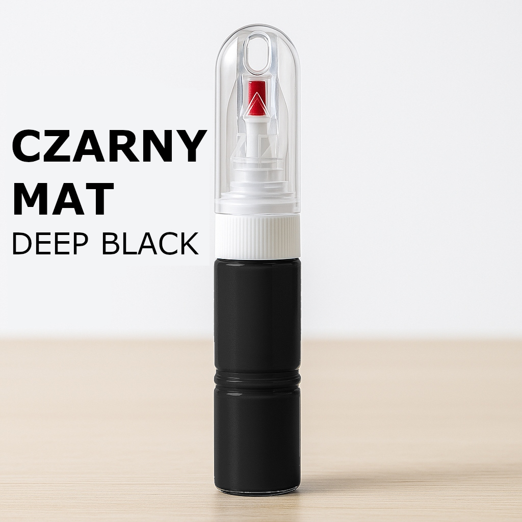 lakier Czarny Mat zaprawka z Lakierem pędzelek igła 20 ml