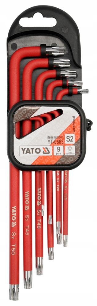 

Klucze Torx T-10-T50 9 Szt Z Dziurką YT-0563 Yato
