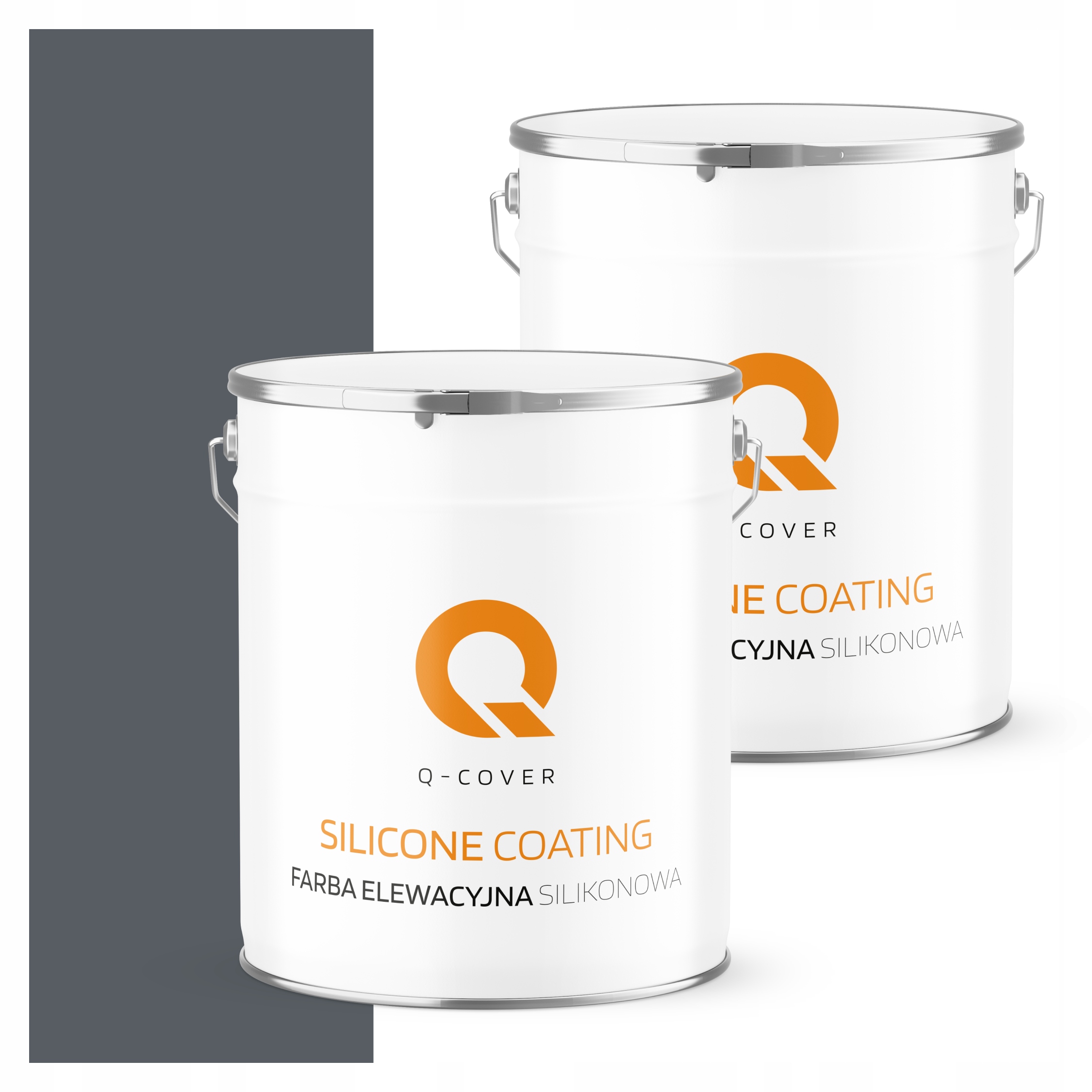 Fasádna farba 5 l silikónová Uv farba šedá grafitová