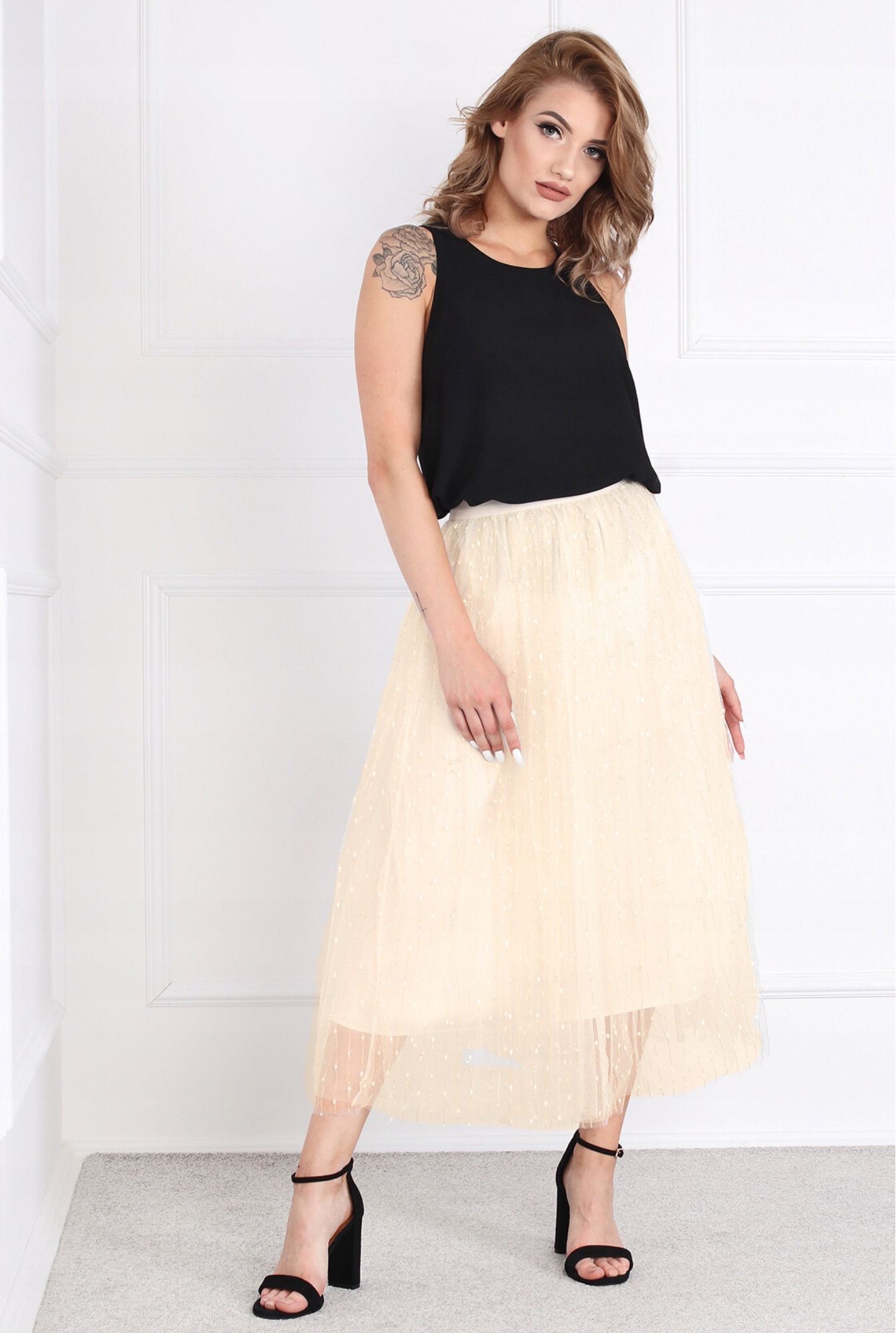 SPÓDNICA DAMSKA SPÓDNICZKA DŁUGA KOBIECA LETNIA ELEGANCKA TIUL KOLORY 1935 Fason inny