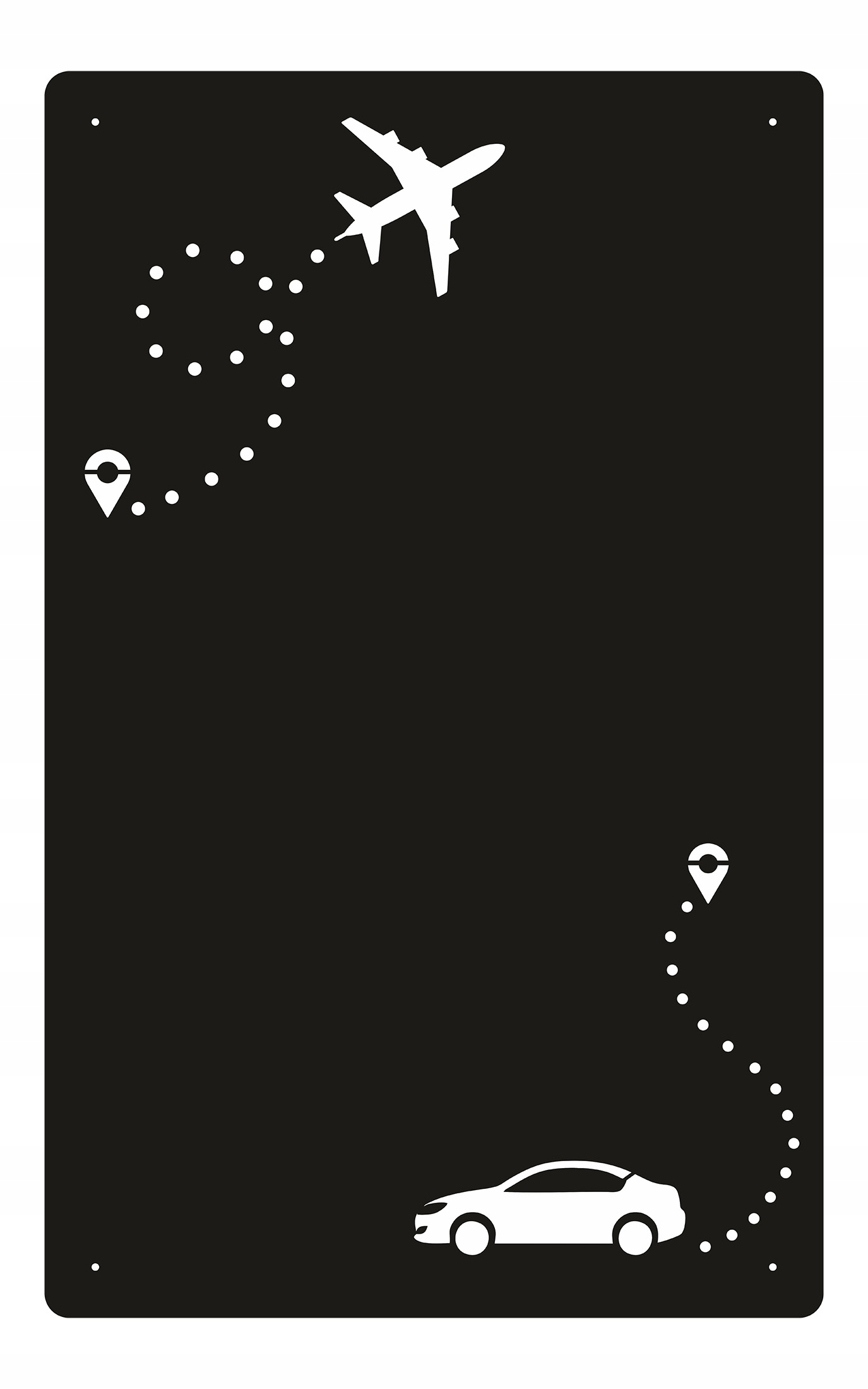 Tablica Na Magnesy Pamiątki Z Podróży Metalowa magnetyczna 50x80 duża Motyw