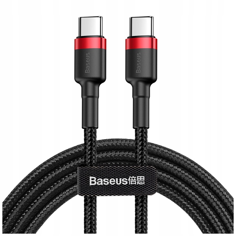 Baseus kabel Cafule Pd Usb-c Usb-c 1,0 m czerwono-czarny 60W