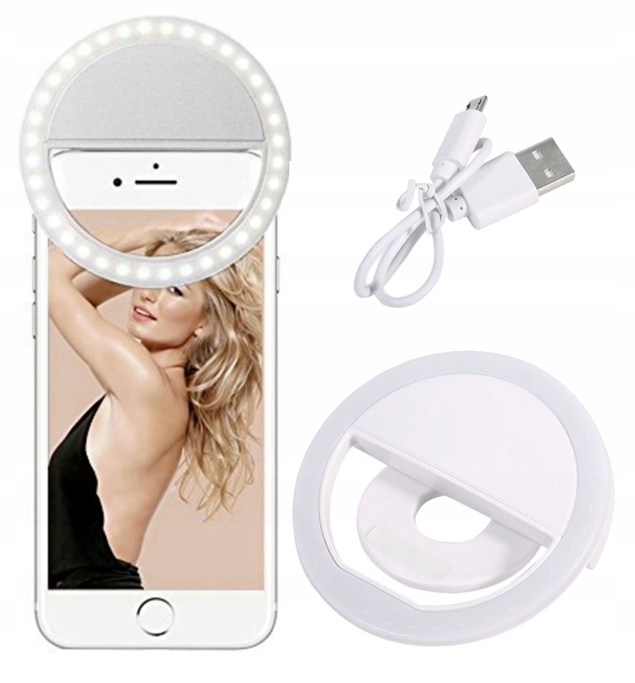 MINI LAMPA LED PIERŚCIENIOWA SELFIE NA TELEFON TABLET Źródło światła LED