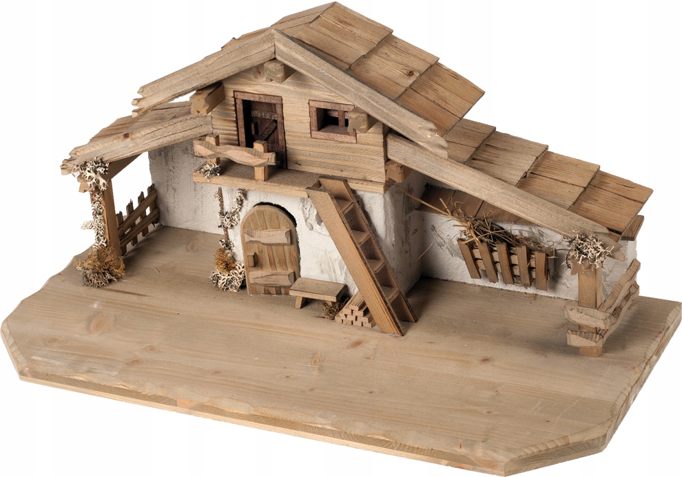 Vianočný Betlehem Stajňa Dekorácia 58x30x29 CM Na Figúrky 8-10 CM