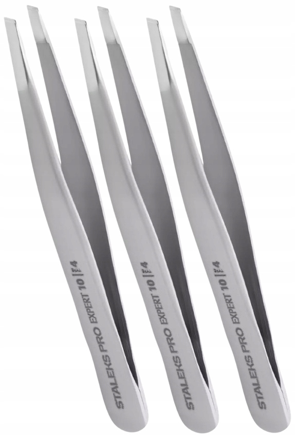3 x Staleks Pinzeta na obočí Expert Type 4, ručně ostřené pod mikroskopem