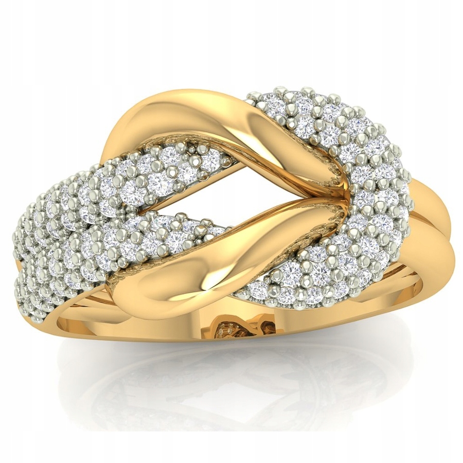 Efektní Široký Zlatý Prstýnek Průměr 585