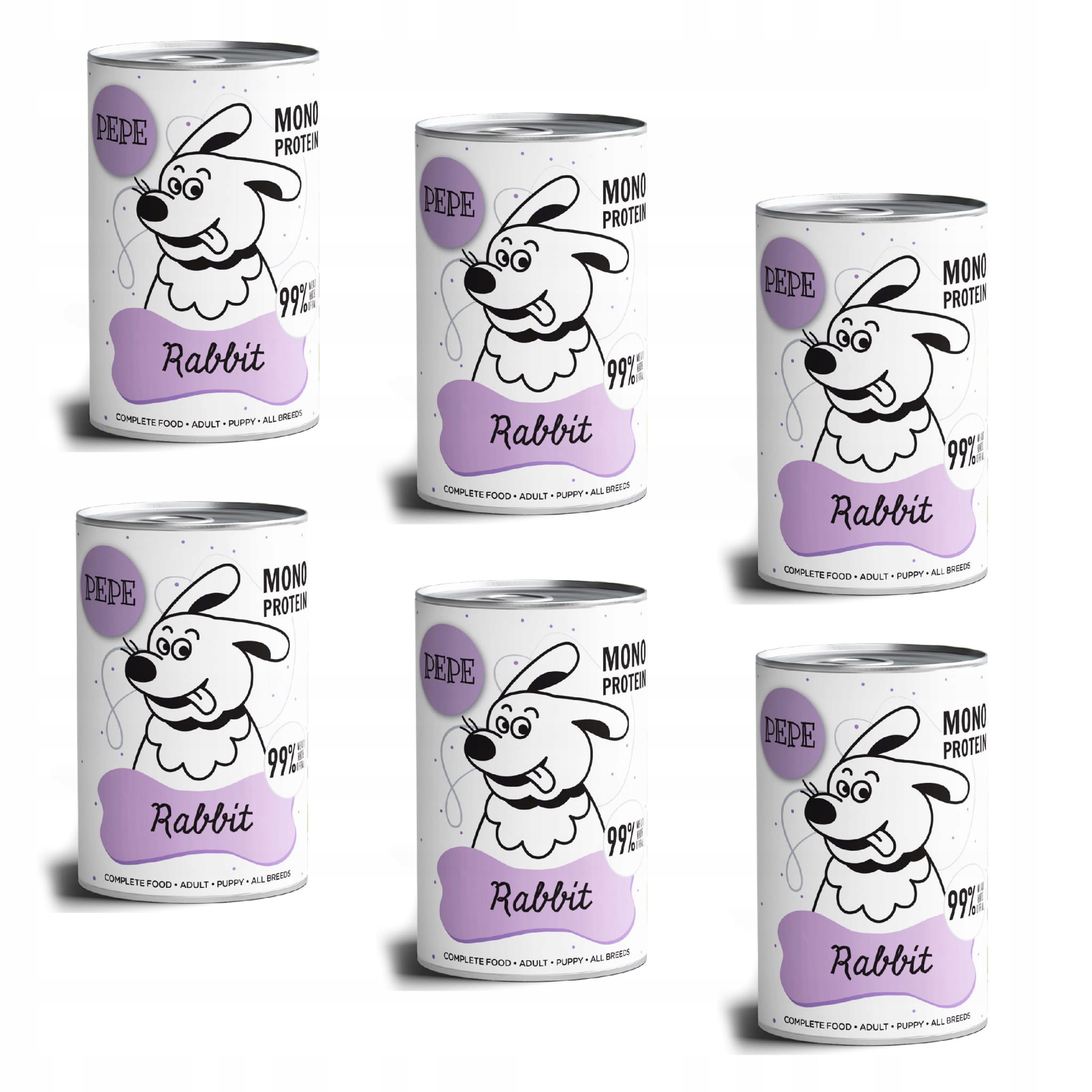 Paka Zvířátka Pepe Monoprotein Rabbit 6 ks x 400 g