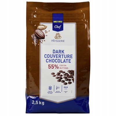 Levně Metro Chef Hořká čokoláda v hrášcích 2,5 kg