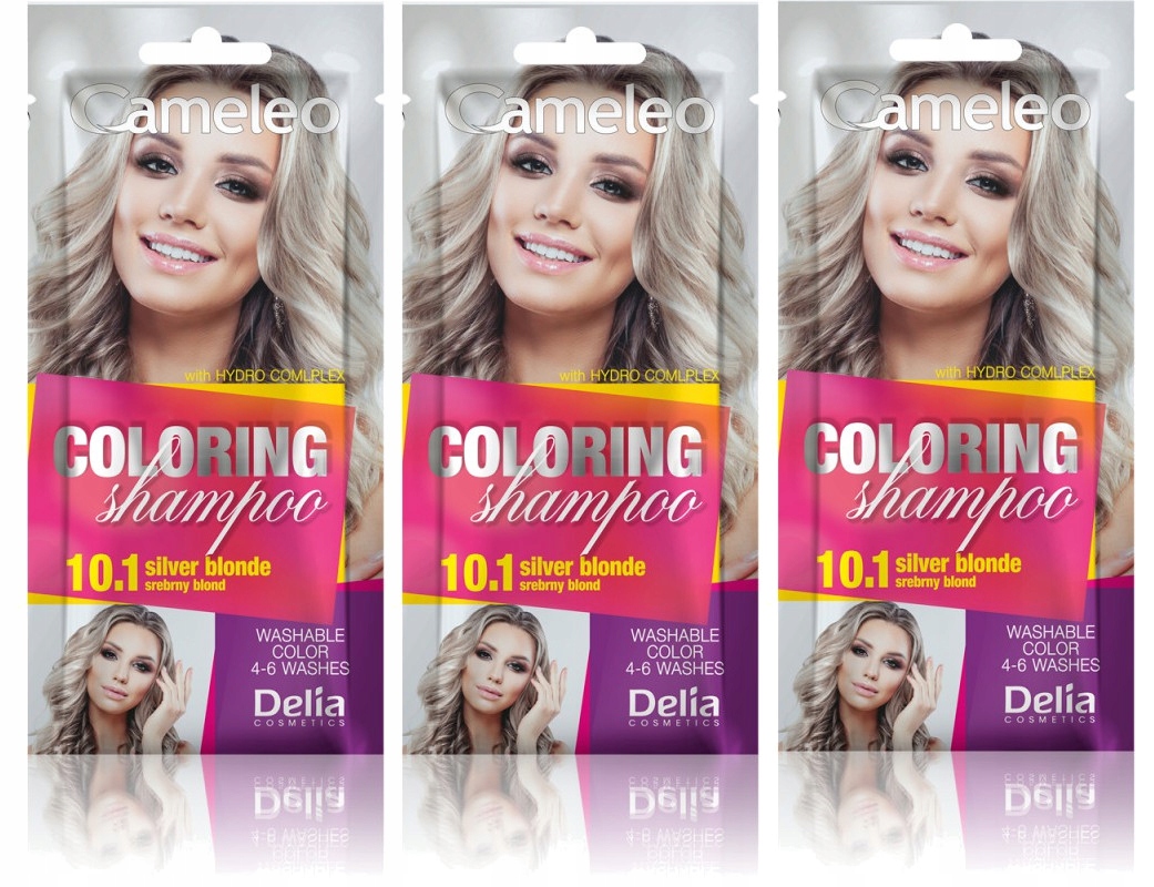 

3xCAMELEO Szampon Koloryzujący 10.1 Srebrny Blond