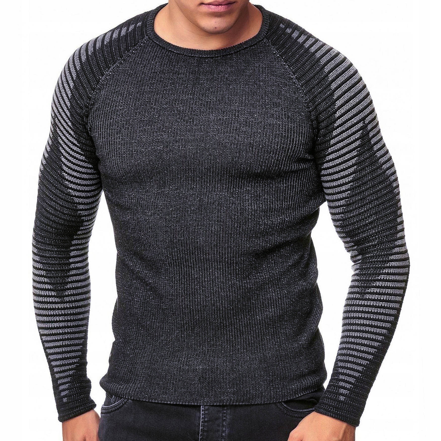 

Sweter Męski Bluza Slim fit Codzienny