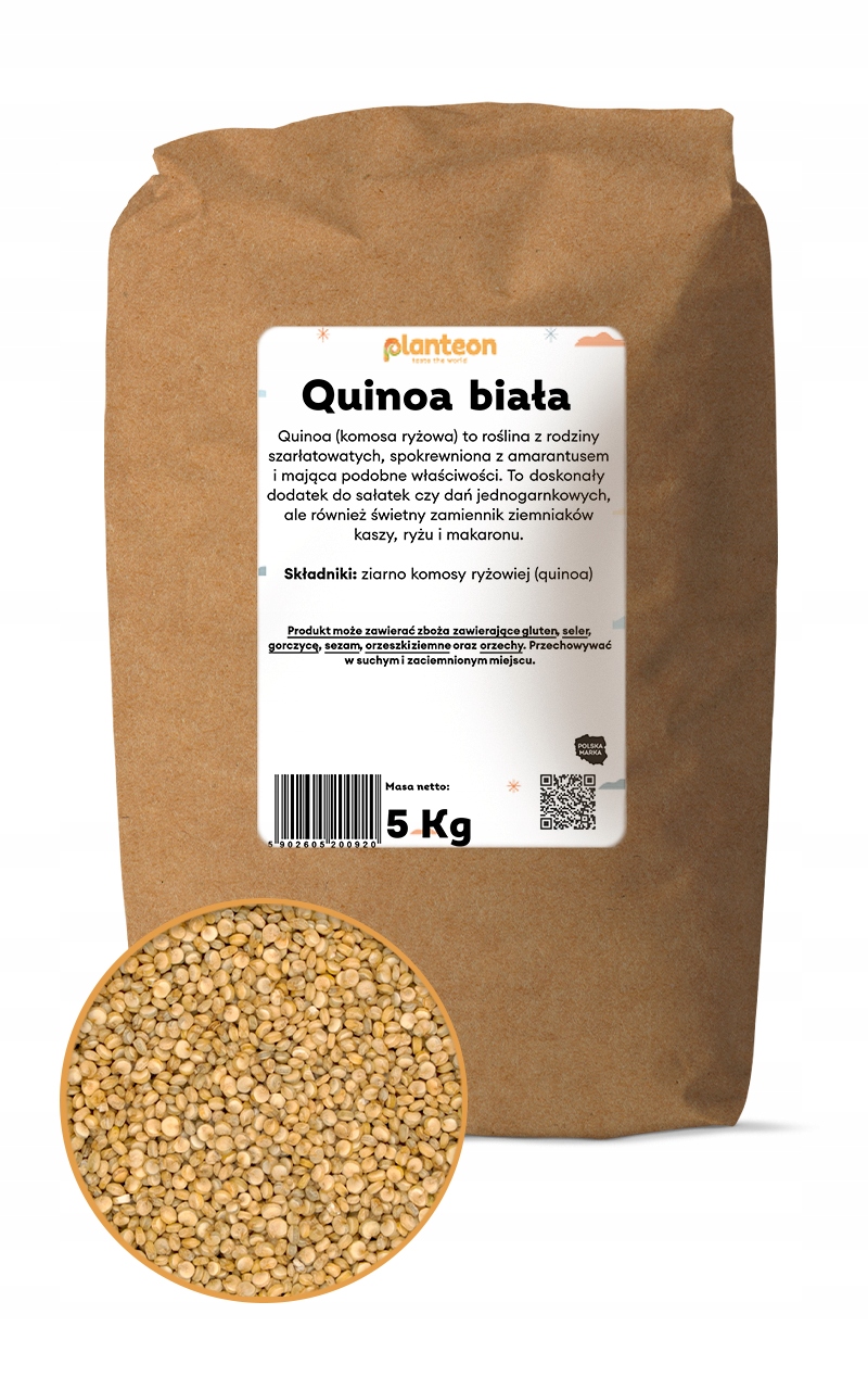 Levně Komosa rýžová (quinoa) bílá 5 kg sušená quinoa bílá