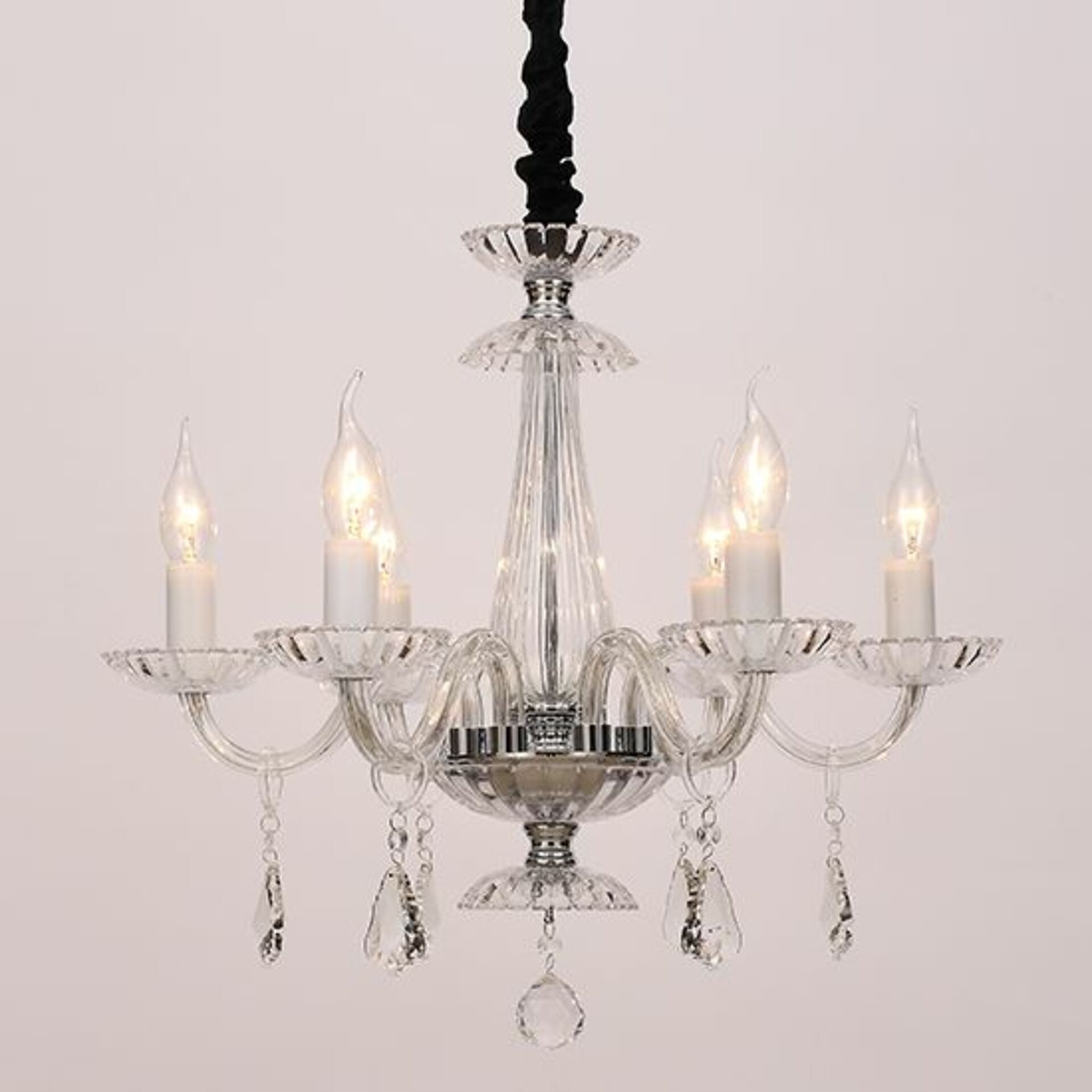 Aca Lighting Crystal závesné svietidlo BLK80386PCC