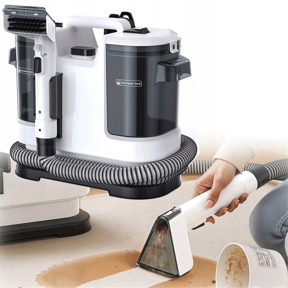 Vysavač S Dvojitou Nádrží 12 Kpa Sání, Bílý