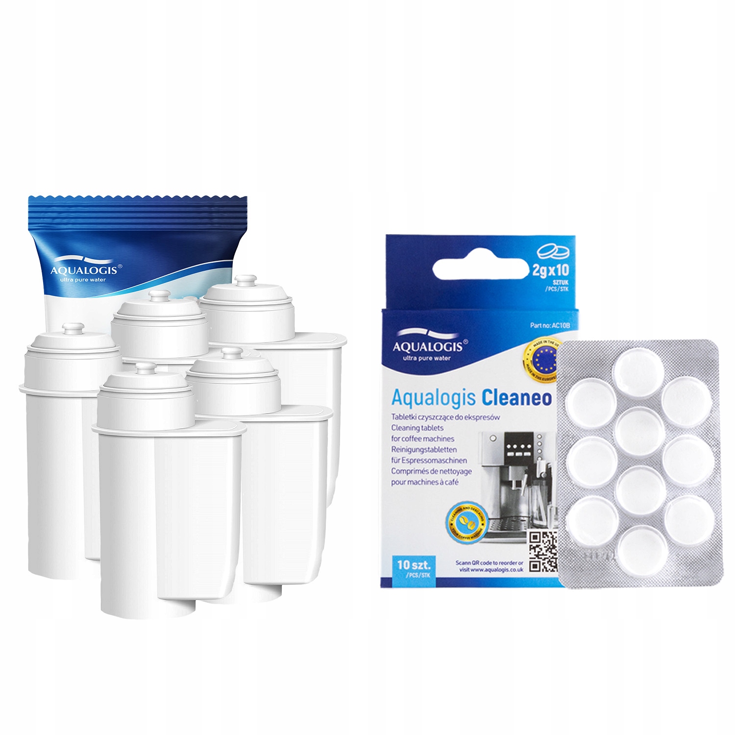 5 x filtr vody AL-Inte pro kávovar Siemens čisticí tablety Cleaneo