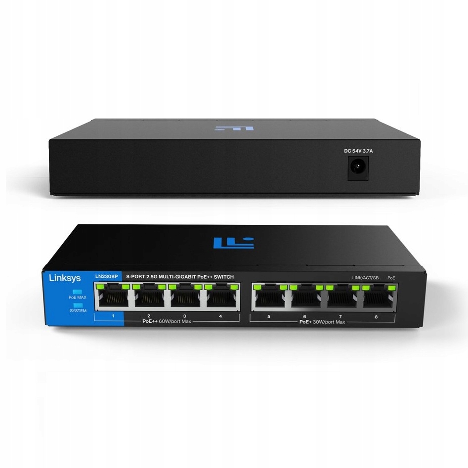 Sieťový Prepínač Linksys Multi Gigabit PoE+ LN2308P-KE 180W