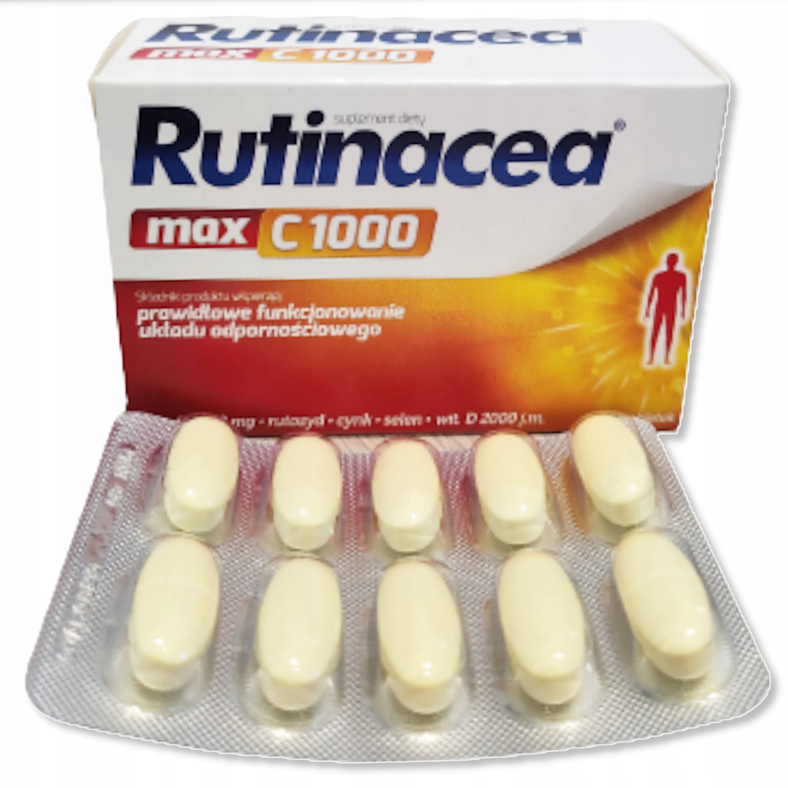 Rutinacea Max C1000, rutozyd +cynk + selen + wit.D