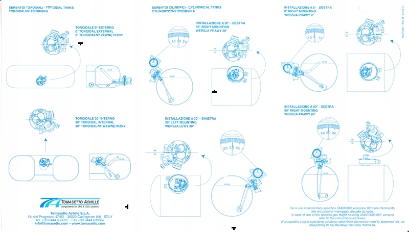 Wielozawor 360 0 cyl poziomy bez wlewu Weight with packaging 1 274 kg