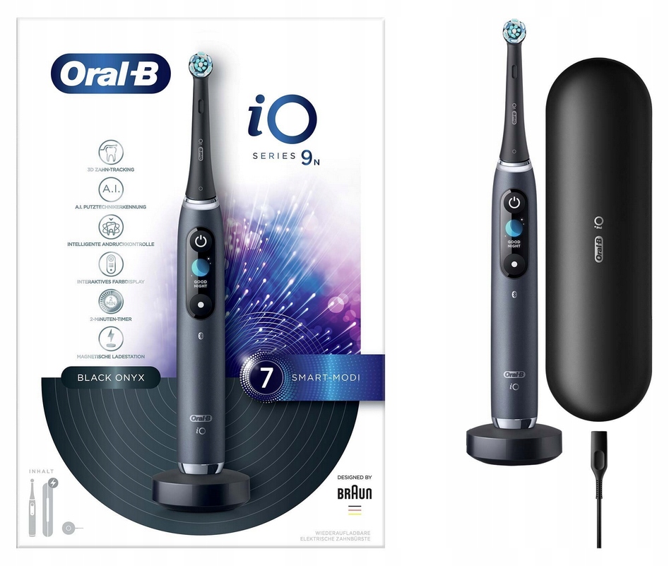Szczoteczka do zębów elektryczna Oral-B iO 9N Bluetooth 1 końc. Etui czarna