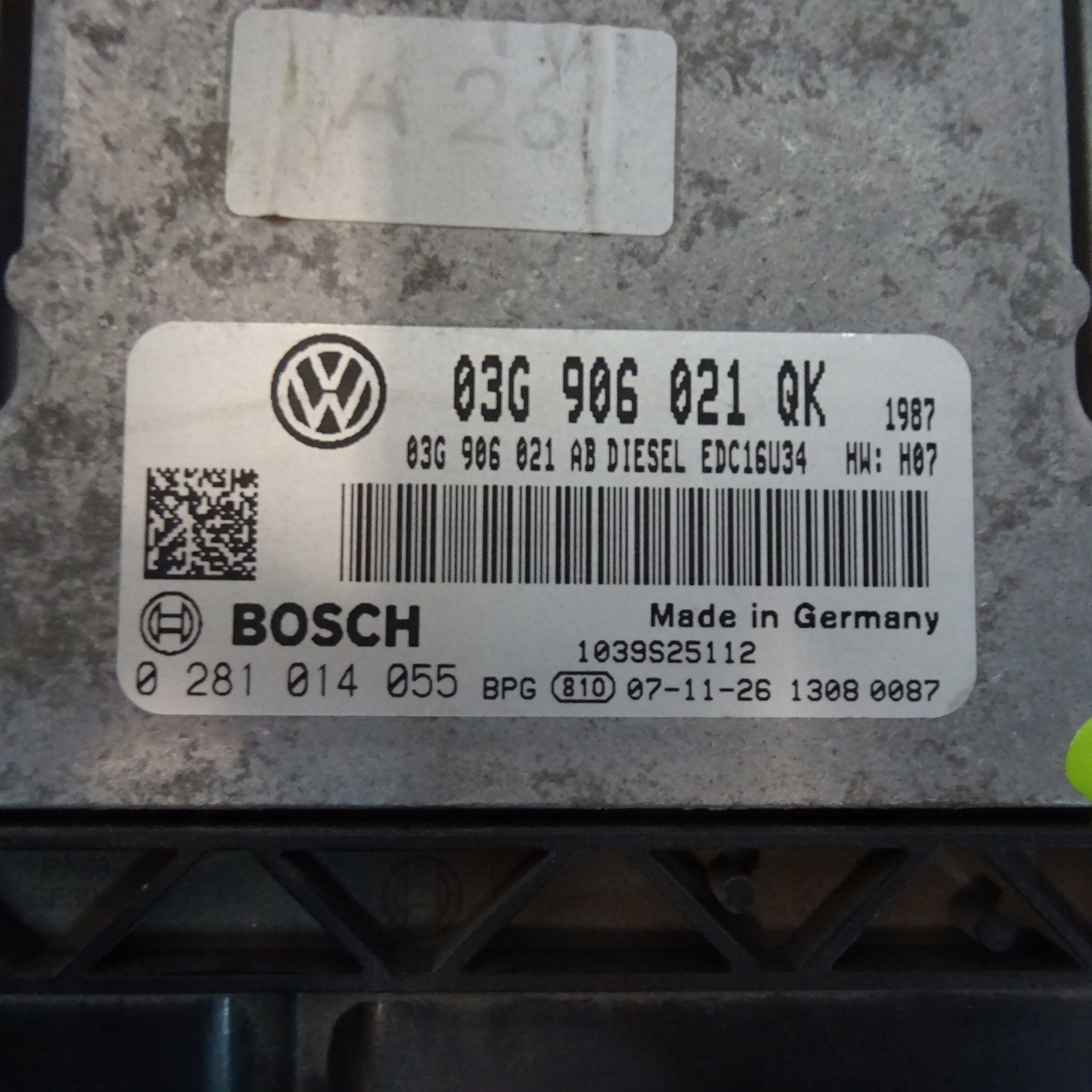 VW GOLF 5 1.9TDI control unit 03G906021QK