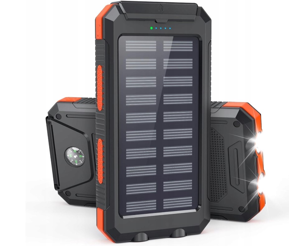 Powerbanka 30000 mAh Solar s svítilnou – Rychlé Nabíjení