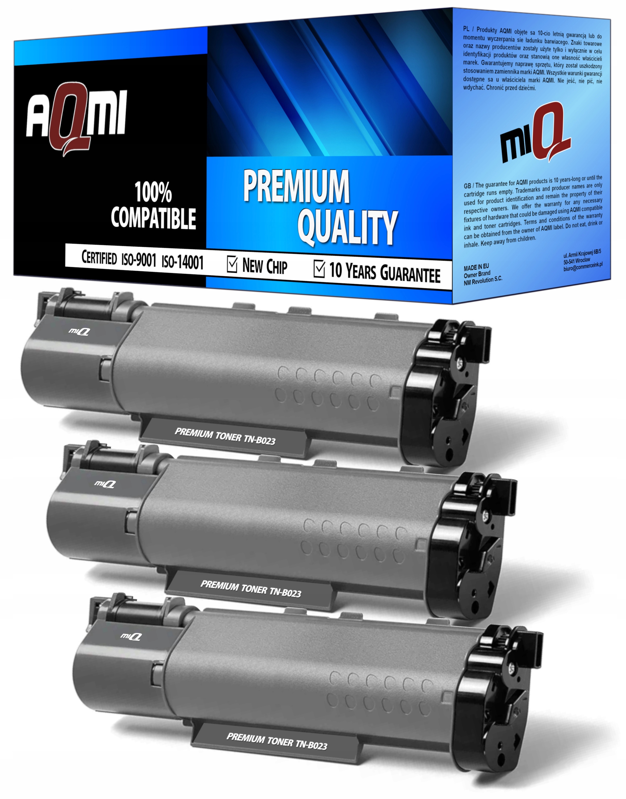 

3x Toner TN-B023 Do Brother HL-B2080DW MFC-B7715DW