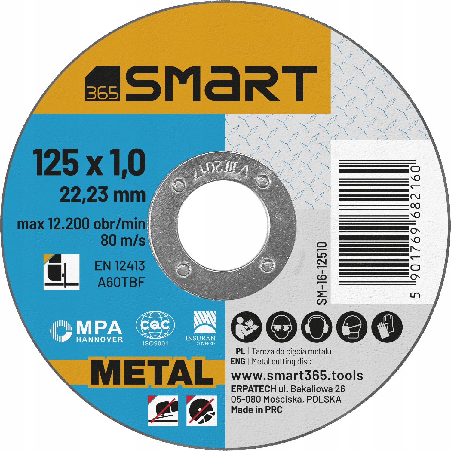 TARCZA DO CIĘCIA METALU 125×1,0MM SMART