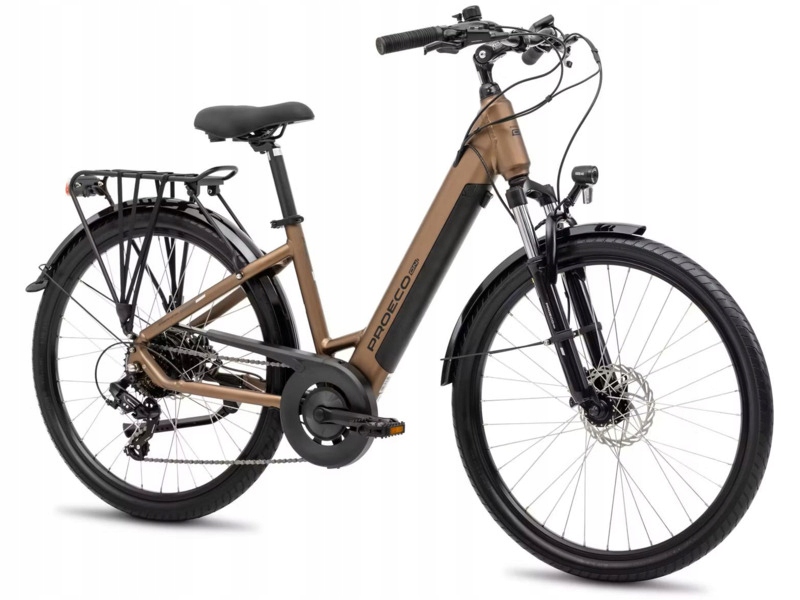 Rower elektryczny Proeco Wave An 1.0 D16 26 cali Brązowy