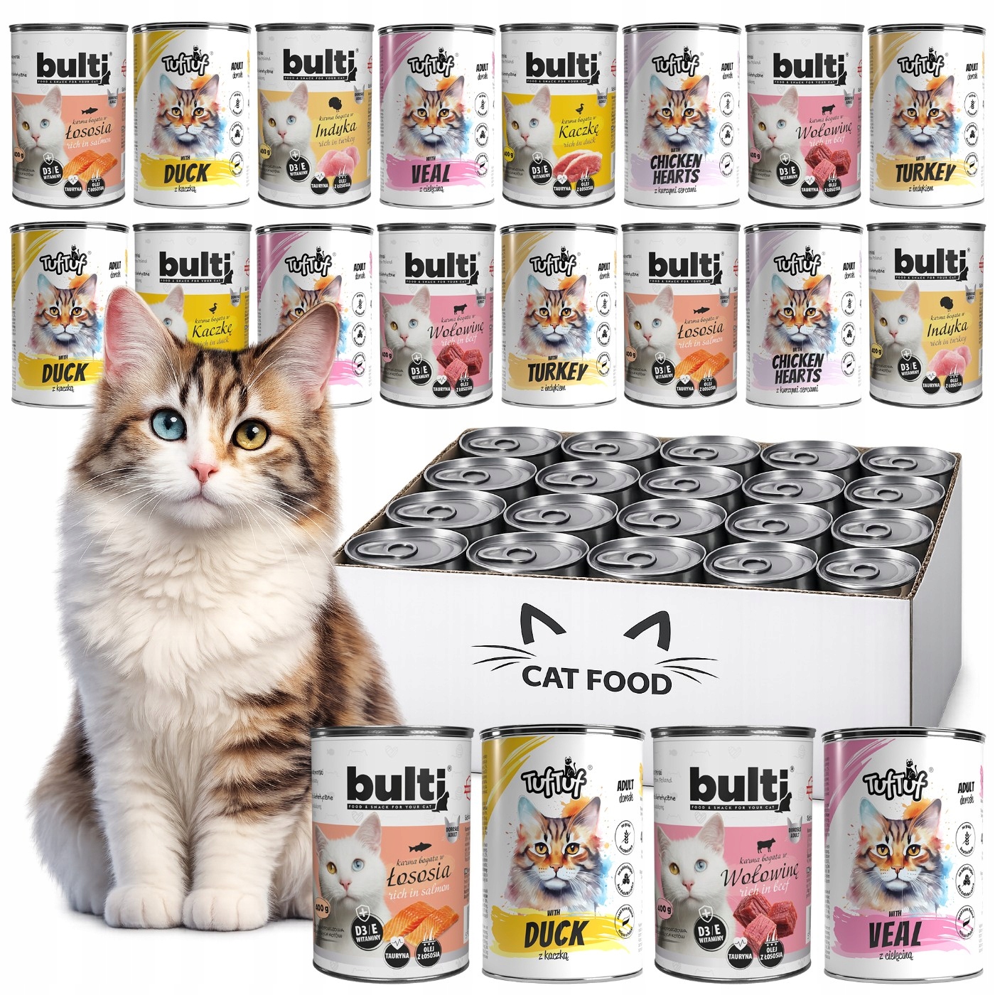 Bult mokra karma dla kota Mix Smaków puszka 24x400g