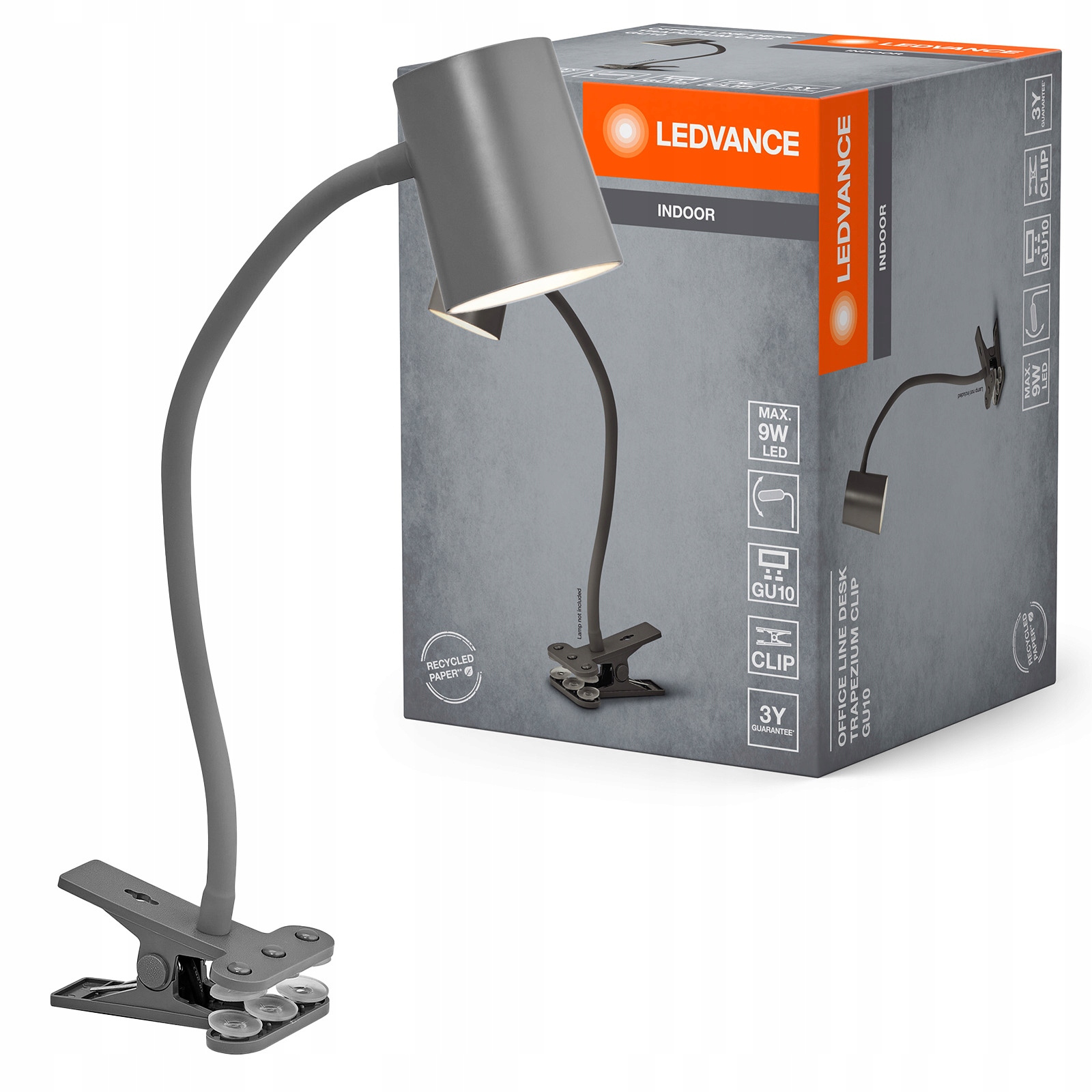 Stolní lampa Stojící stolní lampa GU10 Šedá Usb-c Office Line Ledvance